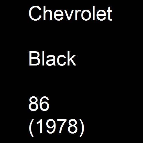 Chevrolet, Black, 86 (1978).